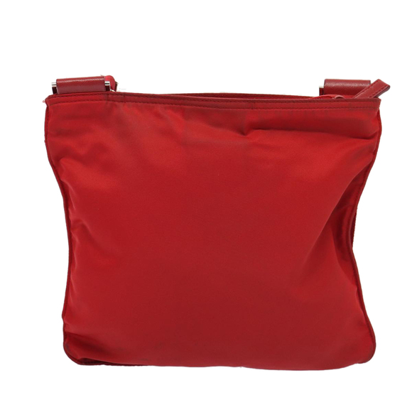 PRADA Shoulder Bag Nylon Red Auth 83691 - Picture 2 of 16